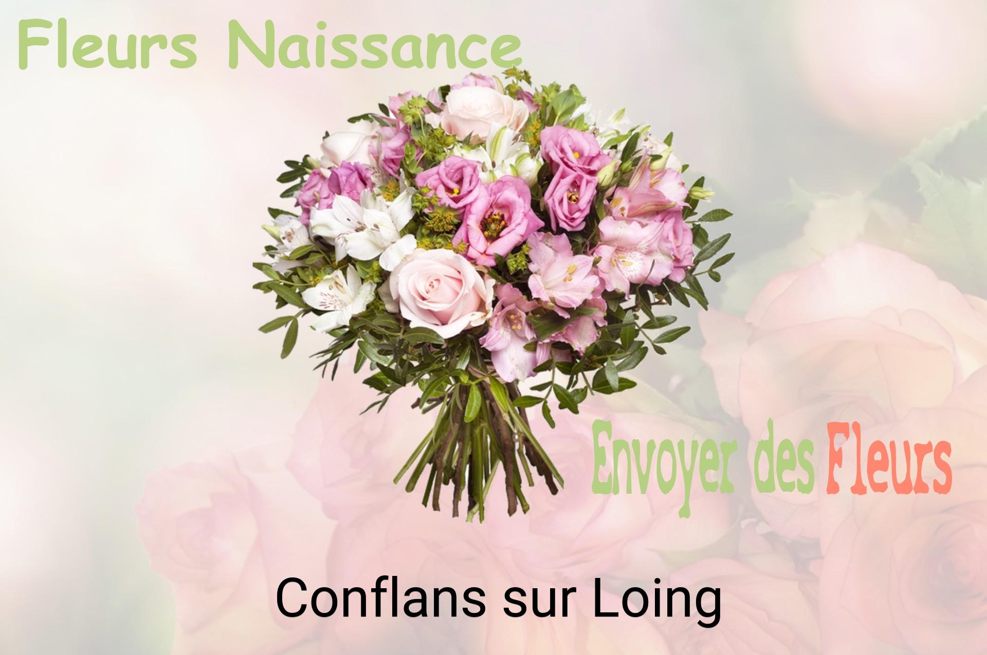 Bouquet de fleurs de naissance livré à Conflans-sur-Loing