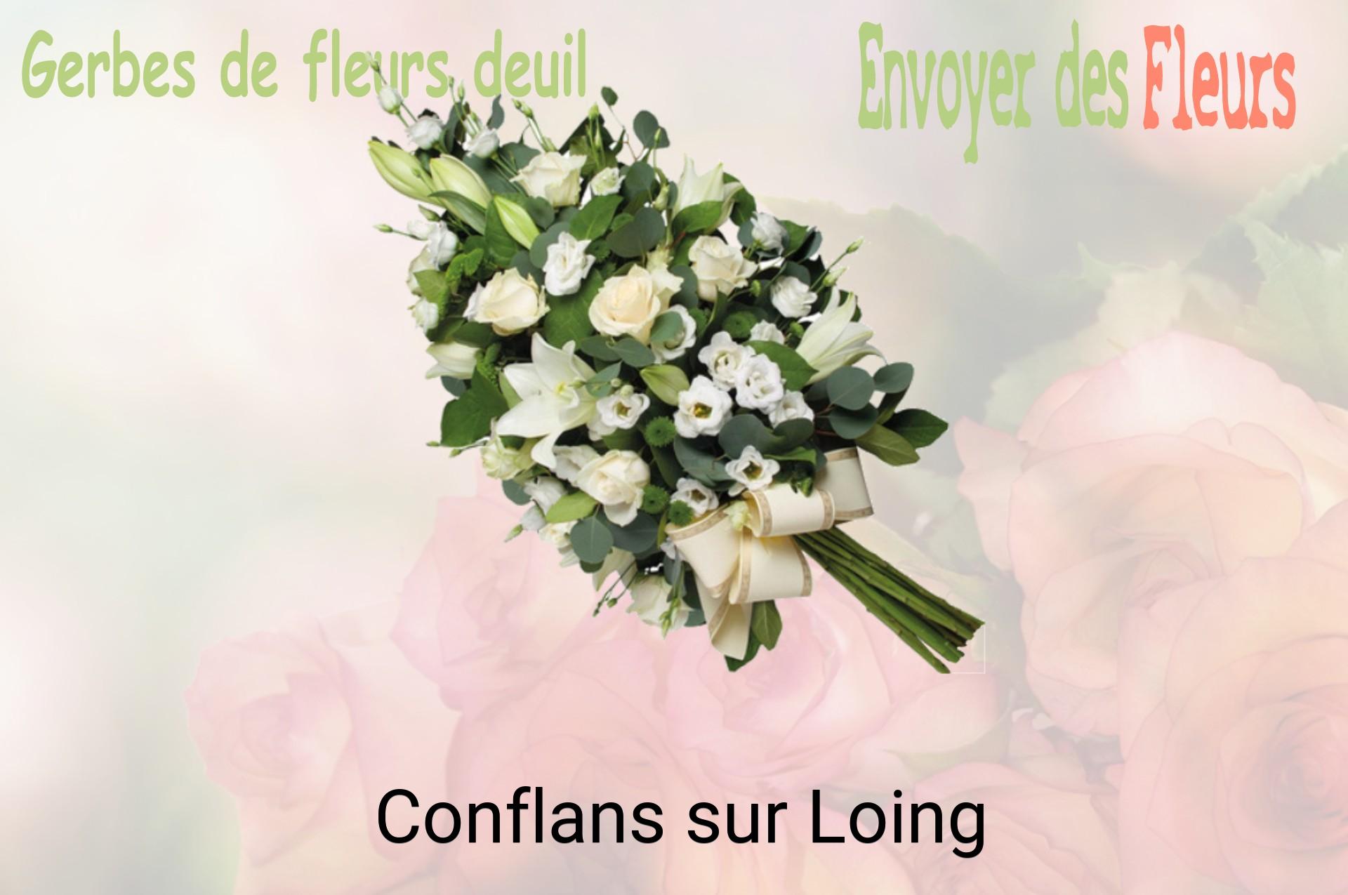 Gerbe de fleurs de deuil livrée à Conflans-sur-Loing